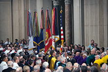 Archbishop Timothy P. Broglio delivering homily at Memorial Mass, Sunday, May 17, 2014 at the Basilica of the National Shrine of the Immaculate Conception in Washington, D.C. Photo courtesy of John Whitman.