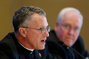 The Most Reverend Timothy P. Broglio, Archbishop for the Military Services, USA, at the U.S. Bishops' Conference in Baltimore, Md., on Monday, Nov. 16, 2015. Photo courtesy Bob Roller | Catholic News Service.