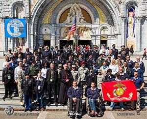 Group shot of 2014 Warriors to Lourdes Pilgrimage. Photo courtesy of Lacaze.