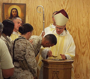 LR-Baptism at Camp Leatherneck