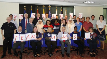 Staff of the Archdiocese for the Military Services (AMS) wishes good luck to Team AMS in Marine Corps Marathon on Sunday, Oct. 27 in Washington, D.C.